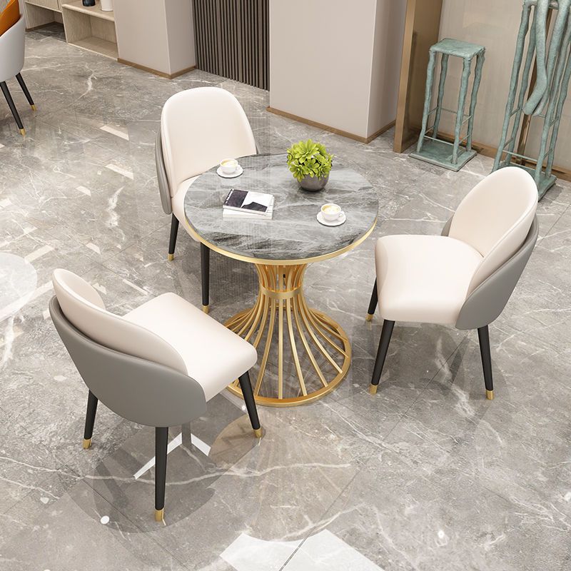 Traditional Luxury Round Dining Table Stone Dining Site Table for Dining Room Clearhalo ' dining_table' 'Dining Tables & Seating' 'Dining Tables' 'furn' 'furn_dining_table' 'Furniture' 'furniture_dining_table' 'Kitchen & Dining Furniture' 'kitchen&dining_furn' 'kitchen' 'kitchen_dining_table' 1200x1200_c3d30f9f-8f90-43a1-9ce3-5477cce2ad53