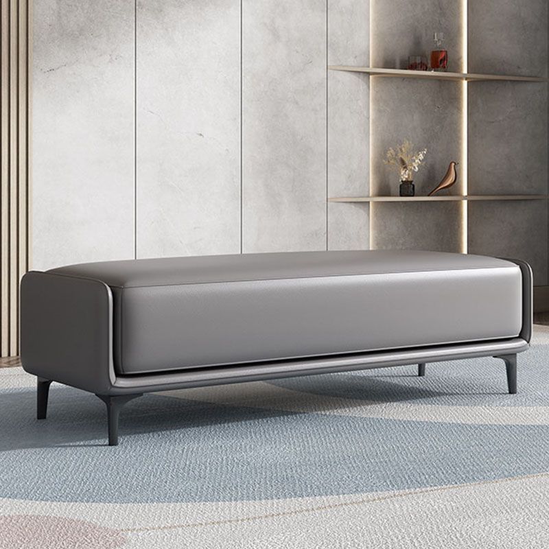 Rectangle Entryway Bench Modern Cushioned Seating Bench with Metal Legs Clearhalo 'Benches' 'Chairs & Seating' 'furn' 'furn_benches' 'Furniture' 'Living Room Furniture' 1200x1200_c3d397cc-9545-446b-a409-408747015e54