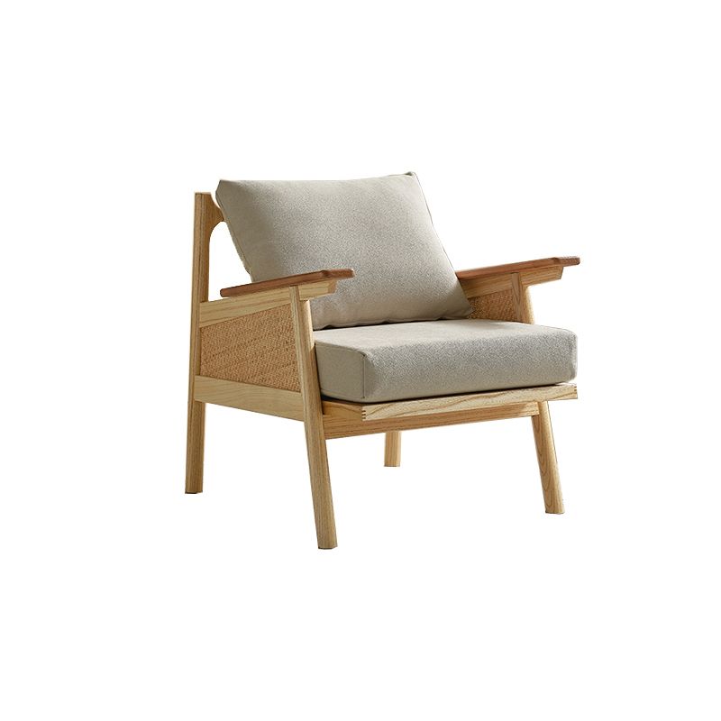 Sedia a braccio di velluto largo 29,92 "braccia in legno massiccio incluso la sedia per la camera da letto