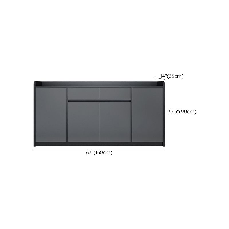 Sideboard in legno ingegnerizzato in stile moderno con 2-disegno e 4 porte