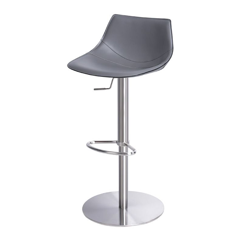 Adjustable Bar Stool Leather Backrest Bar Stools for Living Room Clearhalo 'Bar Furniture' 'Bar Stools' 'bar_stools' 'furn' 'furn_bar_stools' 'Furniture' 'Kitchen & Dining Furniture' 1200x1200_c3d77f01-c503-459a-bb3f-356d88a09c39