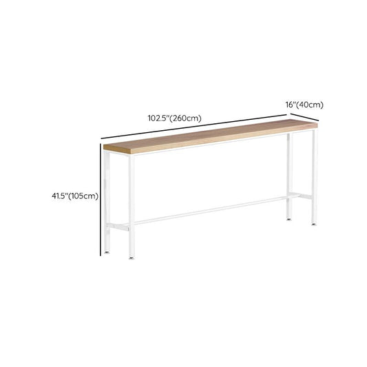 Mesa de comedor de barra contemporánea de interiores Rectángulo Mesa de barra de madera maciza