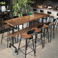 Modern Style Rectangle Bar Table Solid Wood Fixed Bar Dining Table for Indoor Clearhalo 'Bar Furniture' 'Bar Tables' 'bar_tables' 'furn' 'furn_bar_tables' 'Furniture' 'Kitchen & Dining Furniture' 1200x1200_c3d95a2d-929a-40ed-bb06-27e2b559dec9