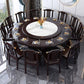 Solid Wood Pedestal Dining Table Tradition Turntable Kitchen Table