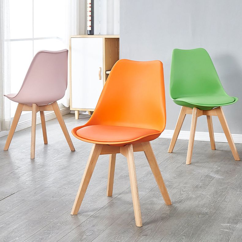 Scandinavian Leather Bedroom Side Chair Matte Finish Solid Back Dining Chair (Set of 4) Clearhalo ' kitchen&dining_furn' 'Dining Chairs' 'Dining Tables & Seating' 'dining_chair' 'Furniture' 'furniture_dining_chair' 'Kitchen & Dining Furniture' 'kitchen' 1200x1200_c3dbeedc-ecdb-4a5c-9d96-91cf1902b11b