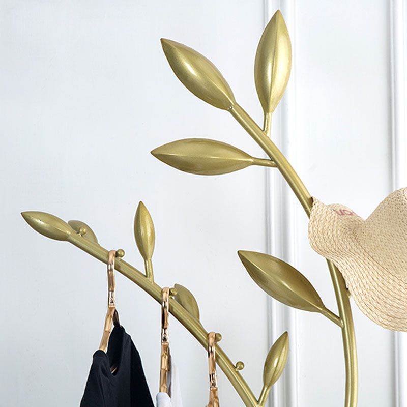 Modern Hall Tree Metal Entry Hall Tree with Hooks Coat Hanger Clearhalo 'Entry & Mudroom Furniture' 'furn' 'furn_hall_tree_coat_racks' 'Furniture' 'Hall Trees & Coat Racks' 'hall_tree_coat_racks' 1200x1200_c3dc581d-ce93-4fe0-b954-45be71e23a2c