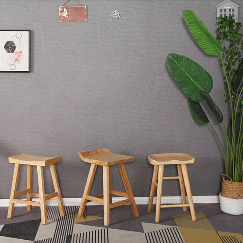Modern Armless Backless Counter Stool Wood Cashier Bar Stool with Seat and Pedal Clearhalo 'Bar Furniture' 'Bar Stools' 'bar_stools' 'furn' 'furn_bar_stools' 'Furniture' 'Kitchen & Dining Furniture' 1200x1200_c3dd0519-5635-4a8a-86b4-6dc370c2f654