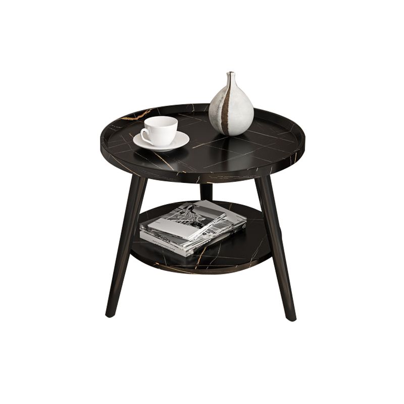 3 Legs Base Design Wood-based Panel Table Metal Base RoundSide Table