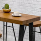 1/4/7 Pieces Modern Rectangle Solid Wood Pub Table with High Stools