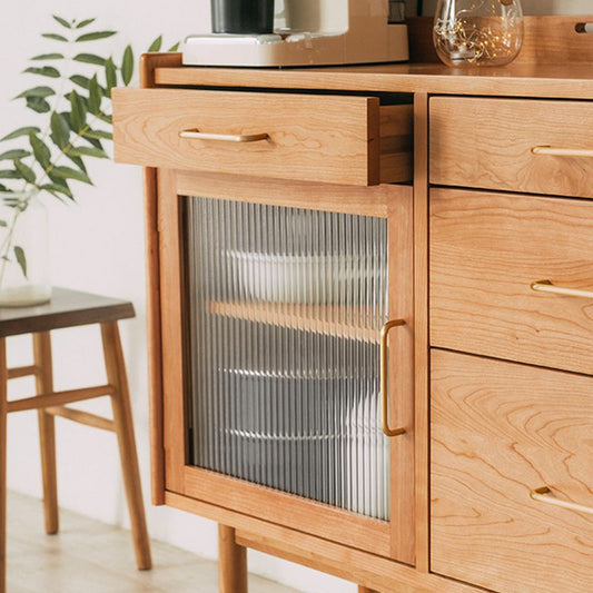 Sideboard in legno in stile moderno casa aperta con mobile