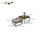 Table basse avec plateau en verre/ardoise, cadre contemporain, table de cocktail avec tiroirs