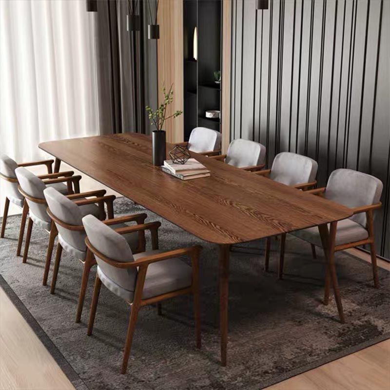 Rectangle Shape Simplicity Dining Table Solid Wood Fixed Table for Home Clearhalo ' dining_table' 'Dining Tables & Seating' 'Dining Tables' 'furn' 'furn_dining_table' 'Furniture' 'furniture_dining_table' 'Kitchen & Dining Furniture' 'kitchen&dining_furn' 'kitchen' 'kitchen_dining_table' 1200x1200_c3e090b5-f68d-4303-9eca-74eb591967b1