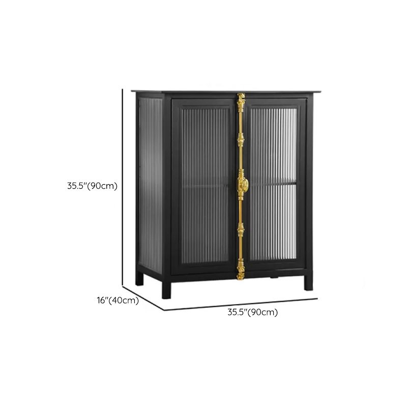 Porte di vetro industriale Curio Armadietto Armadietto di stoccaggio in metallo con gambe per soggiorno