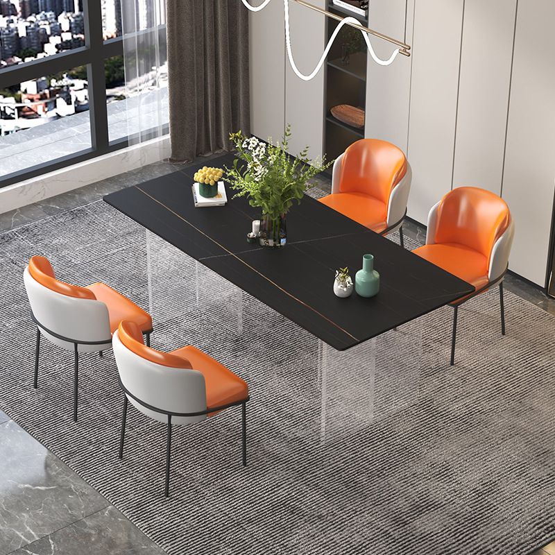 Modern Stone Top Dining Table Set 1/2/5 Pieces Dinette Set for Kitchen Clearhalo 'Dining Room Sets' 'Dining Tables & Seating' 'dining_room_set' 'furn' 'furn_dining_room_set' 'Furniture' 'Kitchen & Dining Furniture' 1200x1200_c3e130a8-2ff3-4c00-923f-bb6be92b08b3