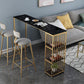 Rectangle Top Counter Table Glam Style 42-inch Height Table for Dining Room Clearhalo 'Bar Furniture' 'Bar Tables' 'bar_tables' 'furn' 'furn_bar_tables' 'Furniture' 'furniture_bar_tables' 'Kitchen & Dining Furniture' 1200x1200_c3e20ef0-b4a9-4f95-9340-29e3967268e0
