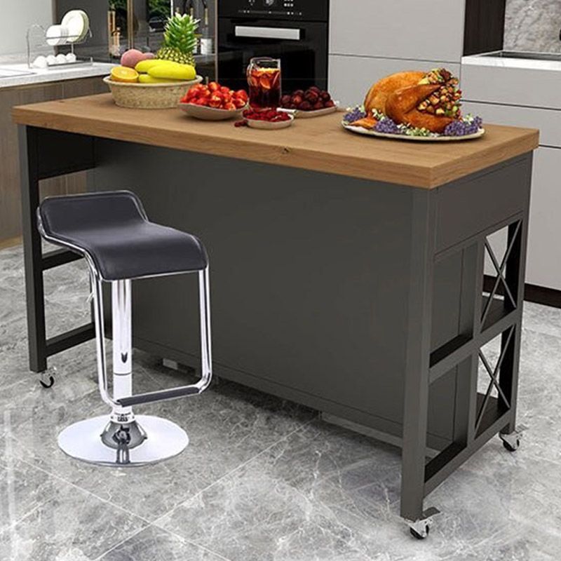 Modern Open Storage Prep Table Dining Room Kitchen Trolley with Drawer