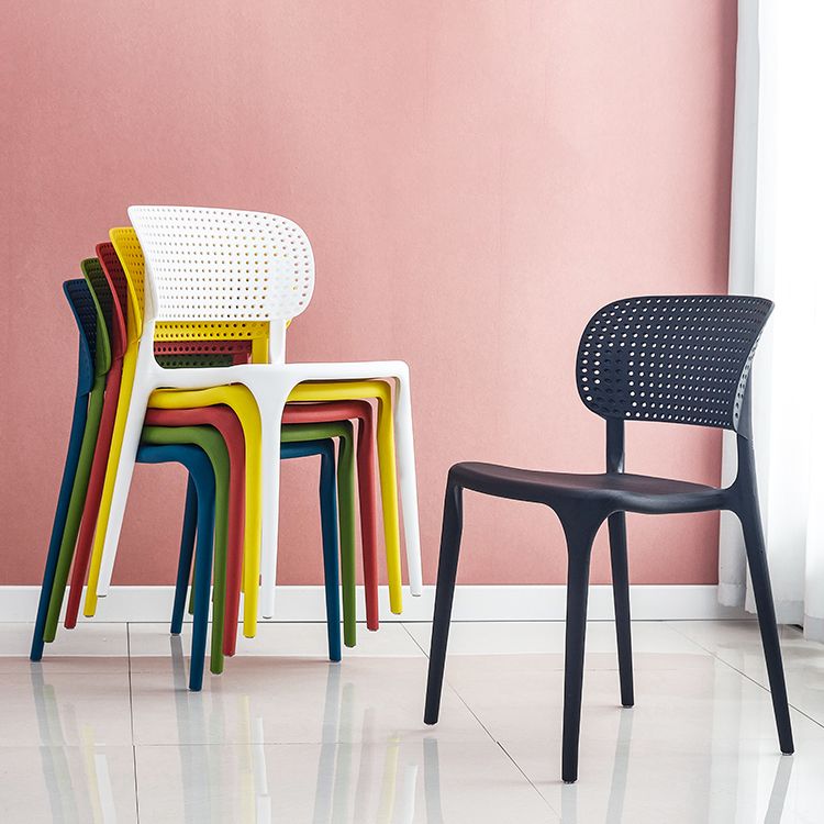 Modern Style Plastic Dining Chairs Open Back Stackable Dining Chair for Kitchen Clearhalo ' kitchen&dining_furn' 'Dining Chairs' 'Dining Tables & Seating' 'dining_chair' 'furn' 'furn_dining_chair' 'Furniture' 'furniture_dining_chair' 'Kitchen & Dining Furniture' 'kitchen' 1200x1200_c3e481d5-3f6a-4a3e-860f-bb34a0a59ab9
