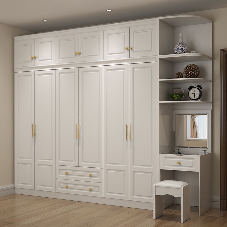 Contemporary Wooden Wardrobe Soft Close Drawer Wardrobe Closet for Bedroom