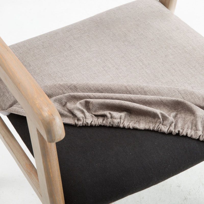 Farmhouse Rubberwood Upholstered Arm Chair Open Matte Finish Dining Chair Clearhalo ' kitchen&dining_furn' 'Dining Chairs' 'Dining Tables & Seating' 'dining_chair' 'furn' 'furn_dining_chair' 'Furniture' 'furniture_dining_chair' 'Kitchen & Dining Furniture' 'kitchen' 1200x1200_c3e6cb2b-de33-47e6-8fba-0d74dbe6dfdb