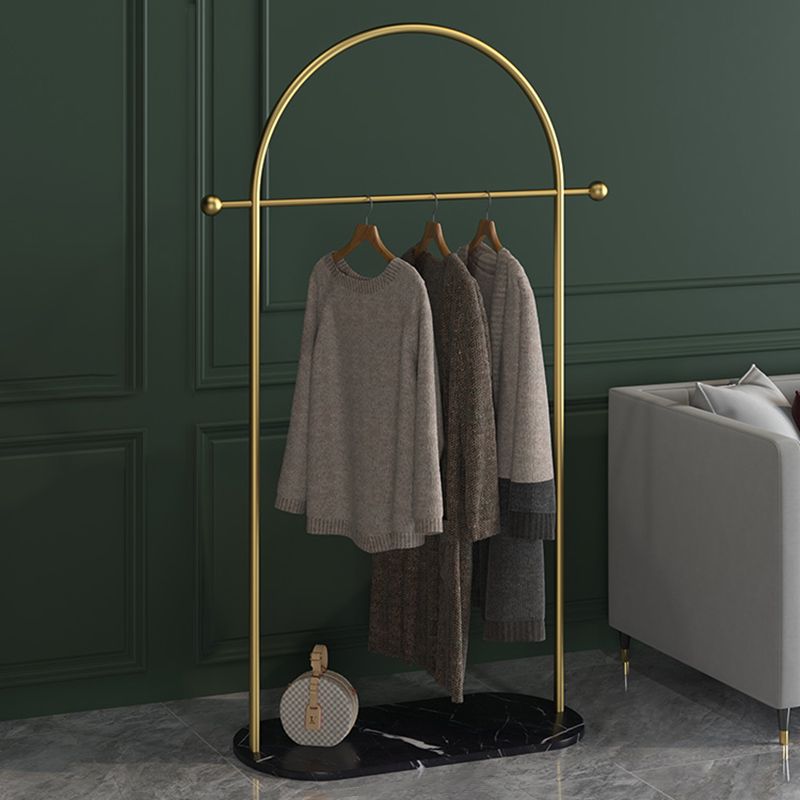 Luxurious Metallic Coat Hanger Pure Color Free Standing Marble Base Coat Rack Clearhalo 'Entry & Mudroom Furniture' 'furn' 'furn_hall_tree_coat_racks' 'Furniture' 'Hall Trees & Coat Racks' 'hall_tree_coat_racks' 1200x1200_c3e8d582-1152-44c9-a580-98766e8a8311