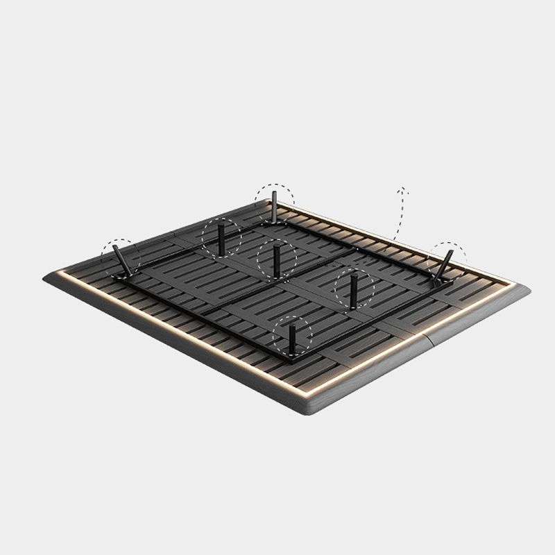 Cadre de plate-forme moderne de 85,43 pouces de large lit au milieu du siècle