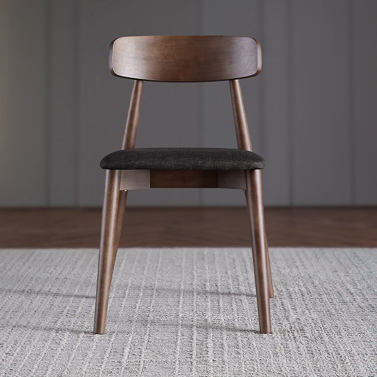 Eigentijdse stijl eetkamerstoel armloze eetkamerstoel met houten benen voor keuken