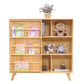 Wooden Standard Bookcase Natural Modern Closed Back Bookshelf with Doors Clearhalo 'Bookcases' 'furn' 'furn_bookcases' 'Furniture' 'Office Furniture' 1200x1200_c3f1df79-f5d0-4138-b0ab-610a7b652390