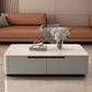 Glam Stone Coffee Table Slate Rectangular Square Cocktail Table in White Clearhalo 'Coffee & Accent Tables' 'Coffee Tables' 'coffee_tables' 'furn' 'furn_coffee_tables' 'Furniture' 'Living Room Furniture' 1200x1200_c3f1fc31-032f-40a6-a7ae-4b3624736ef7
