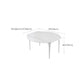 Contemporary White Round Stone Dining Table with 4 Steel Foot Clearhalo 'Dining Tables & Seating' 'Dining Tables' 'dining_table' 'furn' 'furn_dining_table' 'Furniture' 'Kitchen & Dining Furniture' 1200x1200_c3f34a65-b9a1-47d1-abc8-c8524db67849
