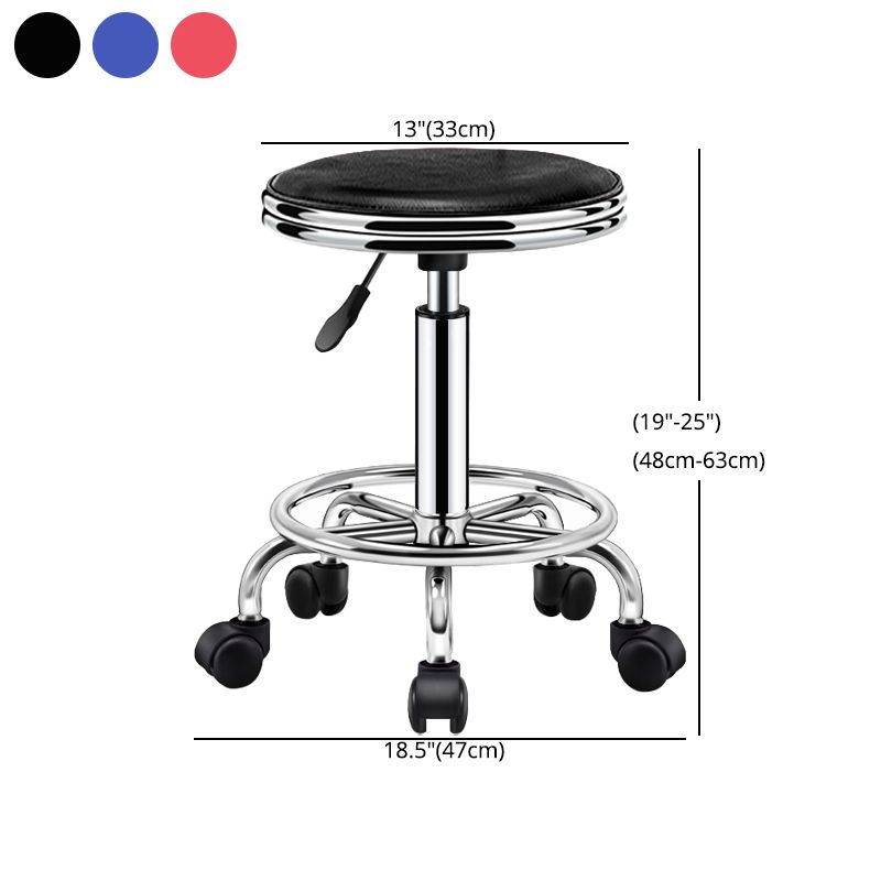 Contemporary Leather Adjustable Barstool Bristol Bar Stool with Round Clearhalo 'Bar Furniture' 'Bar Stools' 'bar_stools' 'furn' 'furn_bar_stools' 'furniture_bar_stools' 'Kitchen & Dining Furniture' 'kitchen&dining_furn' 'kitchen' 'kitchen_furn' Furniture' 1200x1200_c3f3e697-c57e-4b10-b98b-ac7161414613