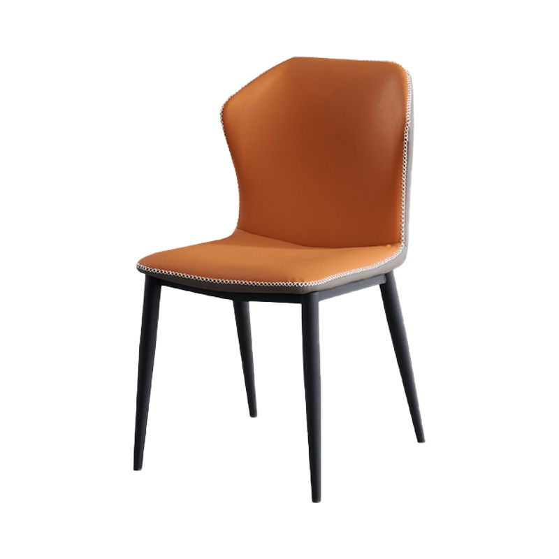 Contemporary Style Armless Wingback Chair Leather Dining Chairs Clearhalo ' kitchen&dining_furn' 'Dining Chairs' 'Dining Tables & Seating' 'dining_chair' 'furn' 'furn_dining_chair' 'Furniture' 'furniture_dining_chair' 'Kitchen & Dining Furniture' 'kitchen' 1200x1200_c3f45286-58ac-4ae5-8286-493eba27324b