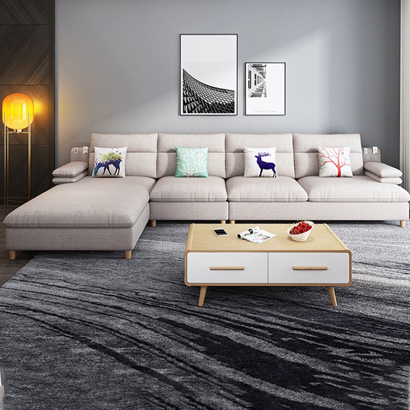 Sofá y chaise para sala de almohada de almohada de 40.94 "H para sala de estar para sala de estar