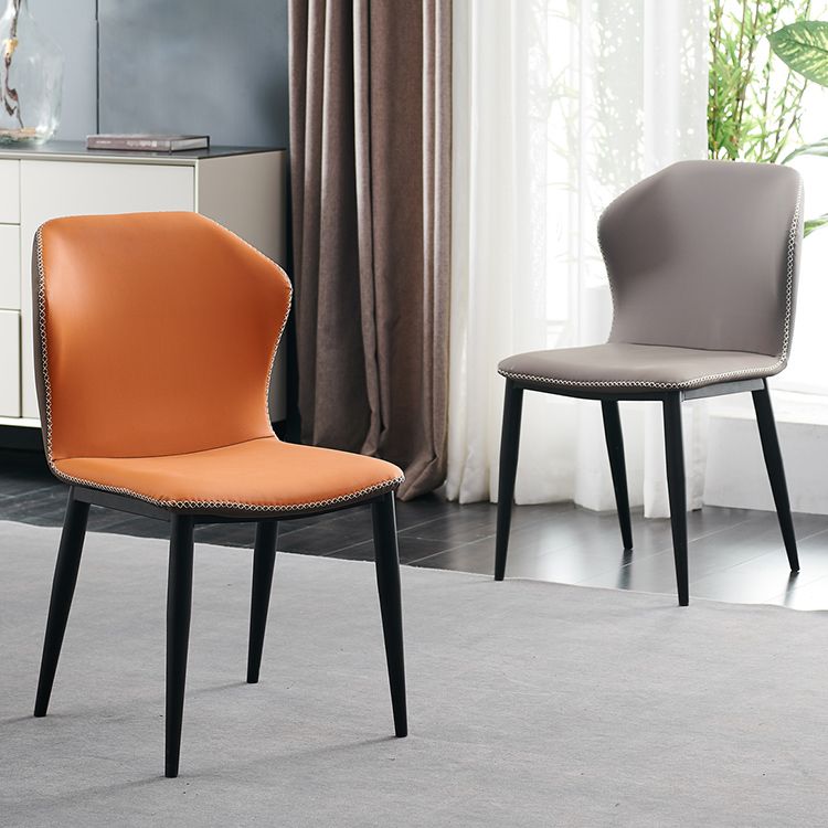 Modern Metal Dining Armless Chair Wingback Side Chair for Restaurant Use Clearhalo ' kitchen&dining_furn' 'Dining Chairs' 'Dining Tables & Seating' 'dining_chair' 'furn' 'furn_dining_chair' 'Furniture' 'furniture_dining_chair' 'Kitchen & Dining Furniture' 'kitchen' 1200x1200_c3f50ef4-6c73-4aa1-bad2-bd2b959dfc7e