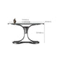 Glam Free Form Console Accent Table with Stainless Steel Bracket for Hall