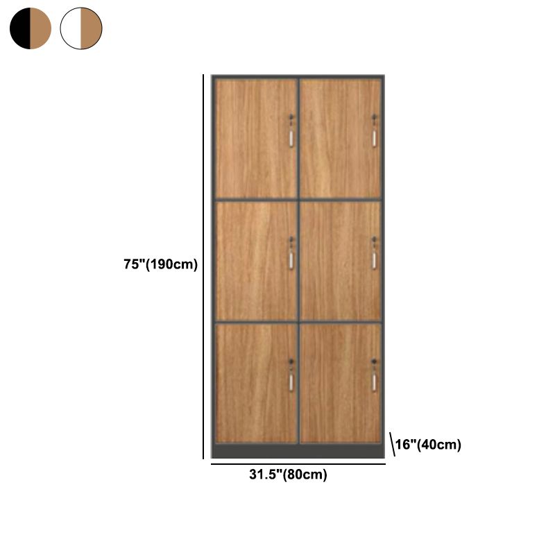 Armoire de rangement brun contemporain fabriqué en bois à charnière armoire à porte à charnière
