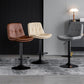 Tabouret de barre de hauteur réglable pivotant Bristol en faux cuir industriel avec repose-pieds