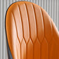 Glam -gestoffeerde eetkamerstoel Faux Leather en Metal Dining Accent Chair
