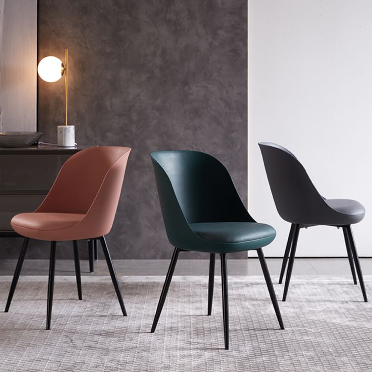 Industrial Metal Dining Room Chairs Upholstered Armless Dining Chairs for Home Use Clearhalo ' kitchen&dining_furn' 'Dining Chairs' 'Dining Tables & Seating' 'dining_chair' 'furn' 'furn_dining_chair' 'Furniture' 'furniture_dining_chair' 'Kitchen & Dining Furniture' 'kitchen' 1200x1200_c3f76c56-cb6b-4be5-9b1c-ef78255f283c