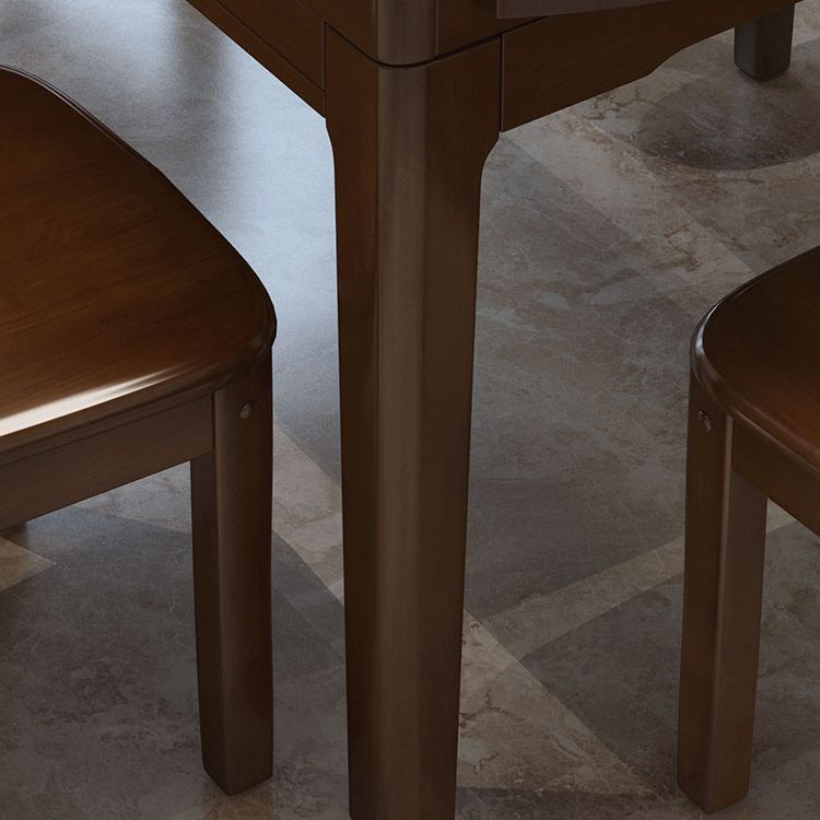 Contemporary Kitchen Dinner Table 4 Legs Extendable Dining Table Clearhalo 'Dining Tables & Seating' 'Dining Tables' 'dining_table' 'furn' 'furn_dining_table' 'Furniture' 'Kitchen & Dining Furniture' 1200x1200_c3f88840-e888-4043-a75a-a2e23ecf74ad