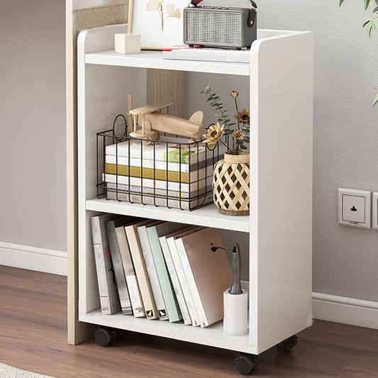 9.44" Wide Home Standard Bookshelf Modern Wood Movable Shelf