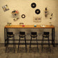 Taburete de bar de metal de estilo moderno, taburete de bar de cuero PU para cocina