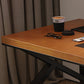 Tavolo da laptop rettangolare rettangolare da scrivania in legno massiccio contemporaneo