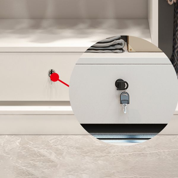 白いエンジニアリングされた木製のワードローブクローゼットベッドルーム用の現代的なワードローブ