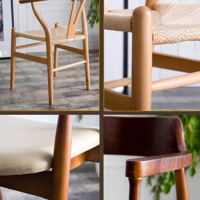 Modern Solid Wood Kitchen and Dining Room Chair Open Back Dining Side Chair Clearhalo 'Dining Chairs' 'Dining Tables & Seating' 'dining_chair' 'furn' 'furn_dining_chair' 'Furniture' 'furniture_dining_chair' 'Kitchen & Dining Furniture' 1200x1200_c3fd7b0f-1387-41bb-be45-9ce4d7ddba17