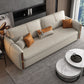 Glam Style Beige Futon Sofa Bed with Box and Black Metal Base Clearhalo 'furn' 'furn_futons' 'Furniture' 'Futons & Daybeds' 'Futons' 'Living Room Furniture' 1200x1200_c3fe7115-fba2-4a67-96f0-9c2106cb98a0