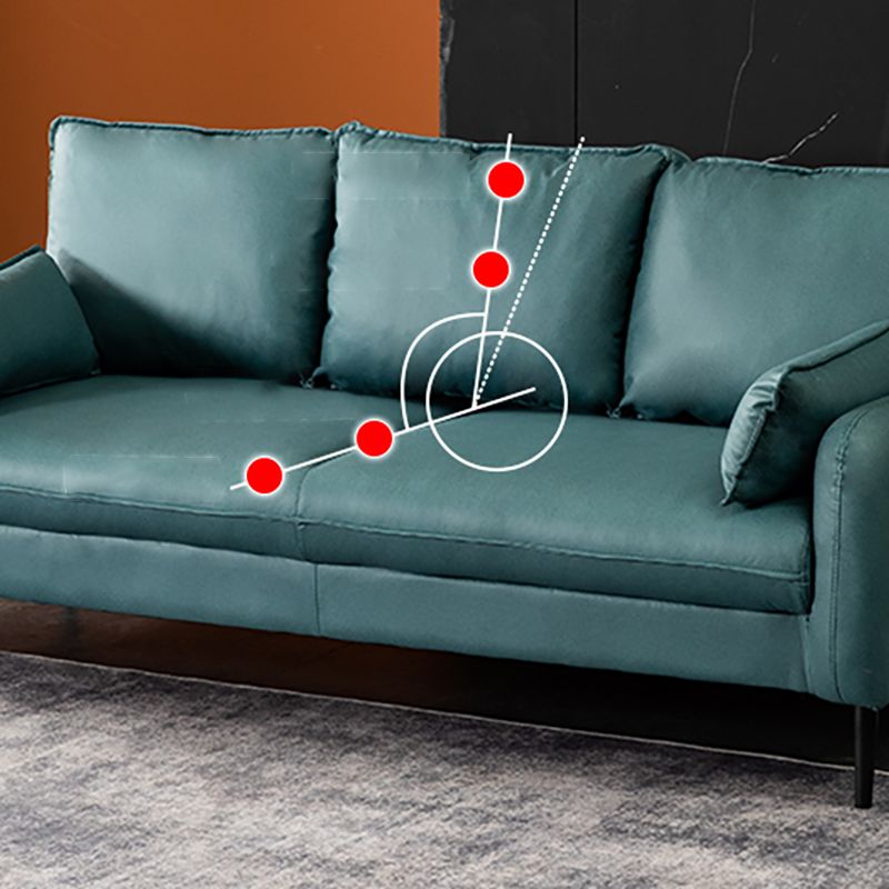 Faux Leather Cushions Sofa 3-Seat Contemporary 30.7" High Sofa Clearhalo 'furn' 'furn_sofas' 'Furniture' 'furniture_sofas' 'kitchen' 'kitchen_sofas' 'Living Room Furniture' 'Sofa' 'sofas' 1200x1200_c40156f9-aae3-45e3-b268-3e9ff062418d