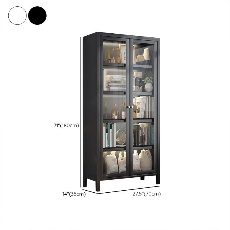 Geschlossener Standard -Bücherregal Glam Metal Bookshelf mit Türen