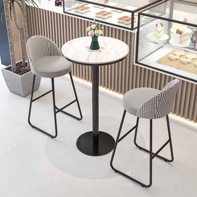 Restaurant Modern Bucket Counter Bar Stool Leather and Metal Counter-height Stool Clearhalo 'Bar Furniture' 'Bar Stools' 'bar_stools' 'furn' 'furn_bar_stools' 'Furniture' 'furniture_bar_stools' 'Kitchen & Dining Furniture' 1200x1200_c4029479-6216-4d79-86f9-3ad3ba563422