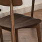 Solide houten eetkamerstoel moderne stijl open rug armloze stoel voor eetkamer