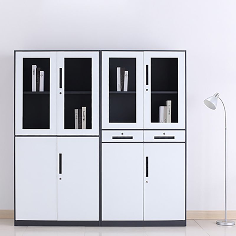 Modern Stainless Steel Bookcase Standard With Doors Shelf for Home Office Clearhalo 'Bookcases' 'furn' 'furn_bookcases' 'Furniture' 'Office Furniture' 1200x1200_c405cbec-d5ff-404b-b224-d9dd1547ca03